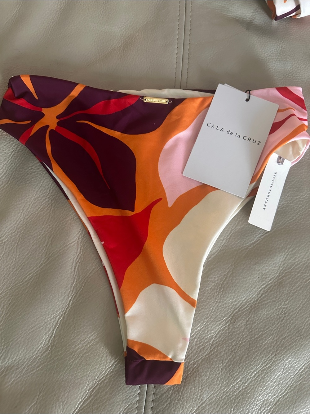 Orange Multi Floral Bikini Bottom